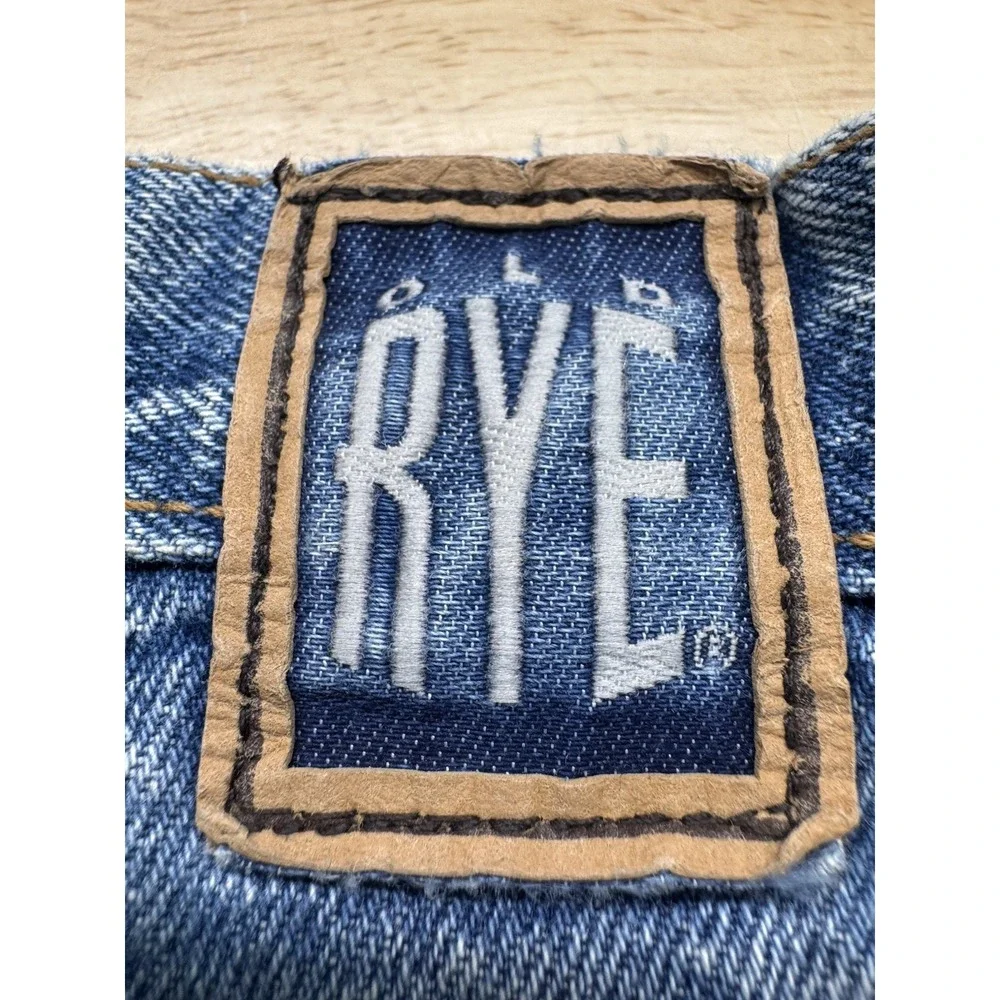 Vintage Old Rye Jeans 33x32 Baggy Loose‎ Fit Tapered Leg Distressed 90s Soft